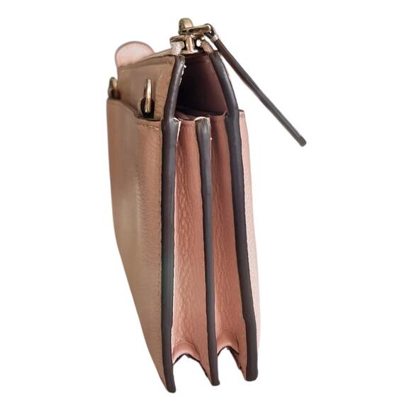 Kate Spade Jackson Small Tab Crossbody Clutch Purse Wallet Warm Vellum Pink - Picture 4 of 13